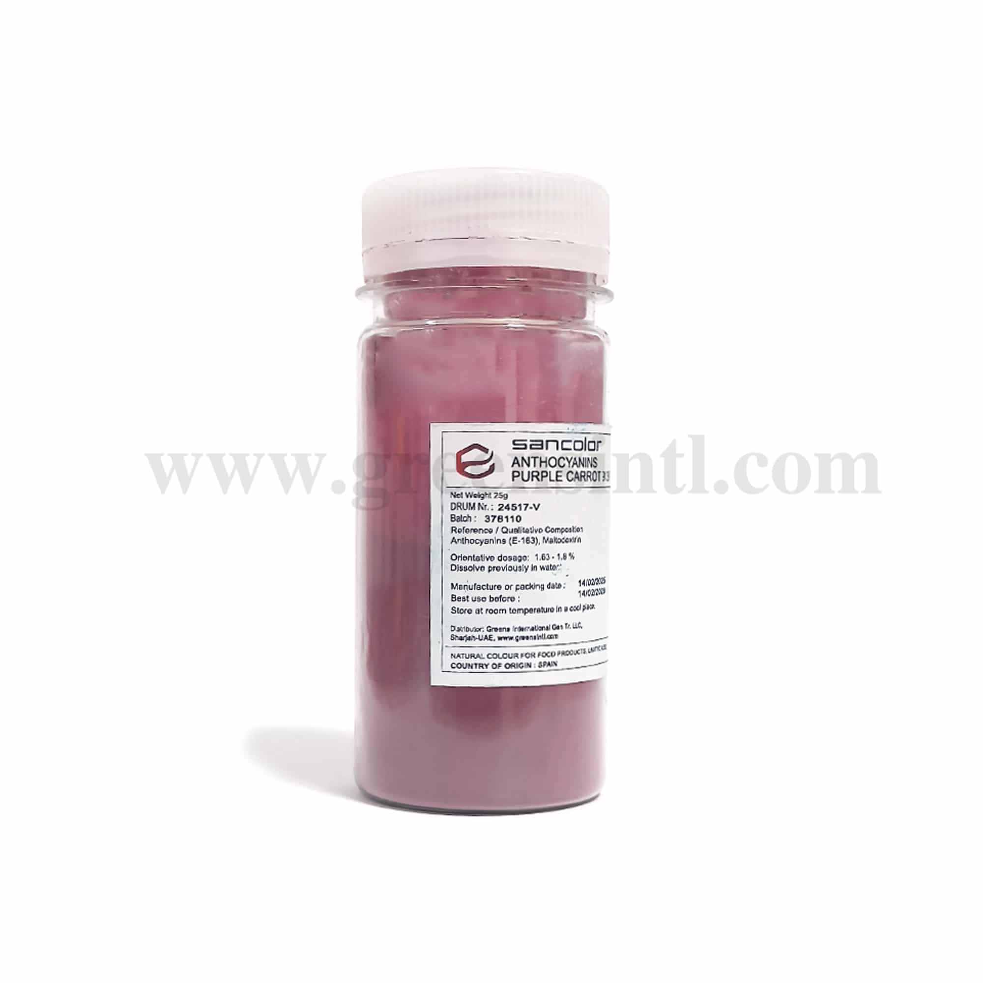 SANCOLOR Natural Food Colour Powder Anthocyanins Purple Carrot 25 g