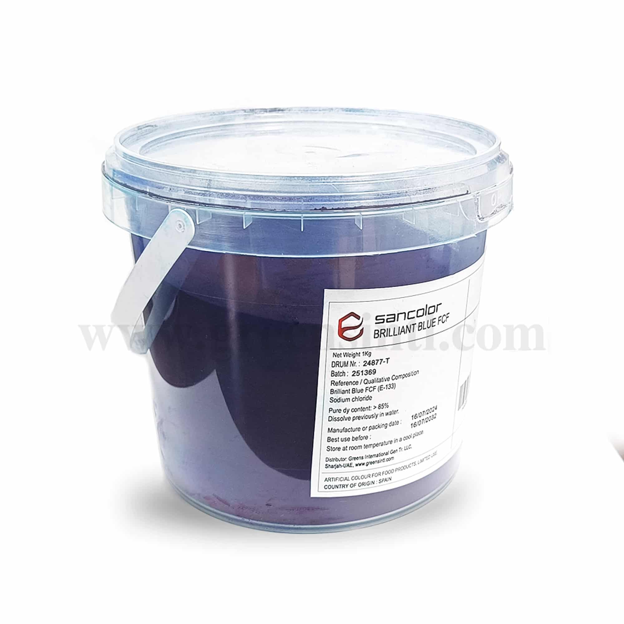 SANCOLOR Natural Food Colour Powder Brilliant Blue FCF 1 Kg