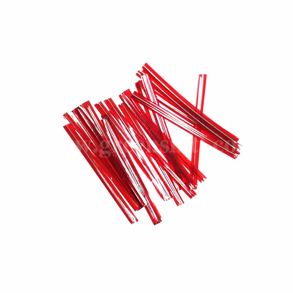 GREENS CHOICE Cellophane Cookies Bag Twist Red 6 x 90 mm-2000 Pcs