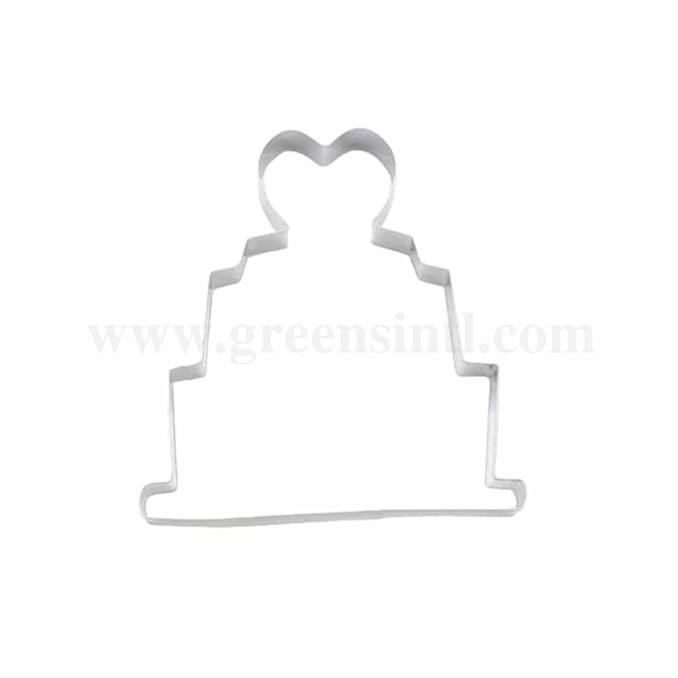 GREENS CHOICE Cookie Cutter Wedding Cake 57 x 71 mm