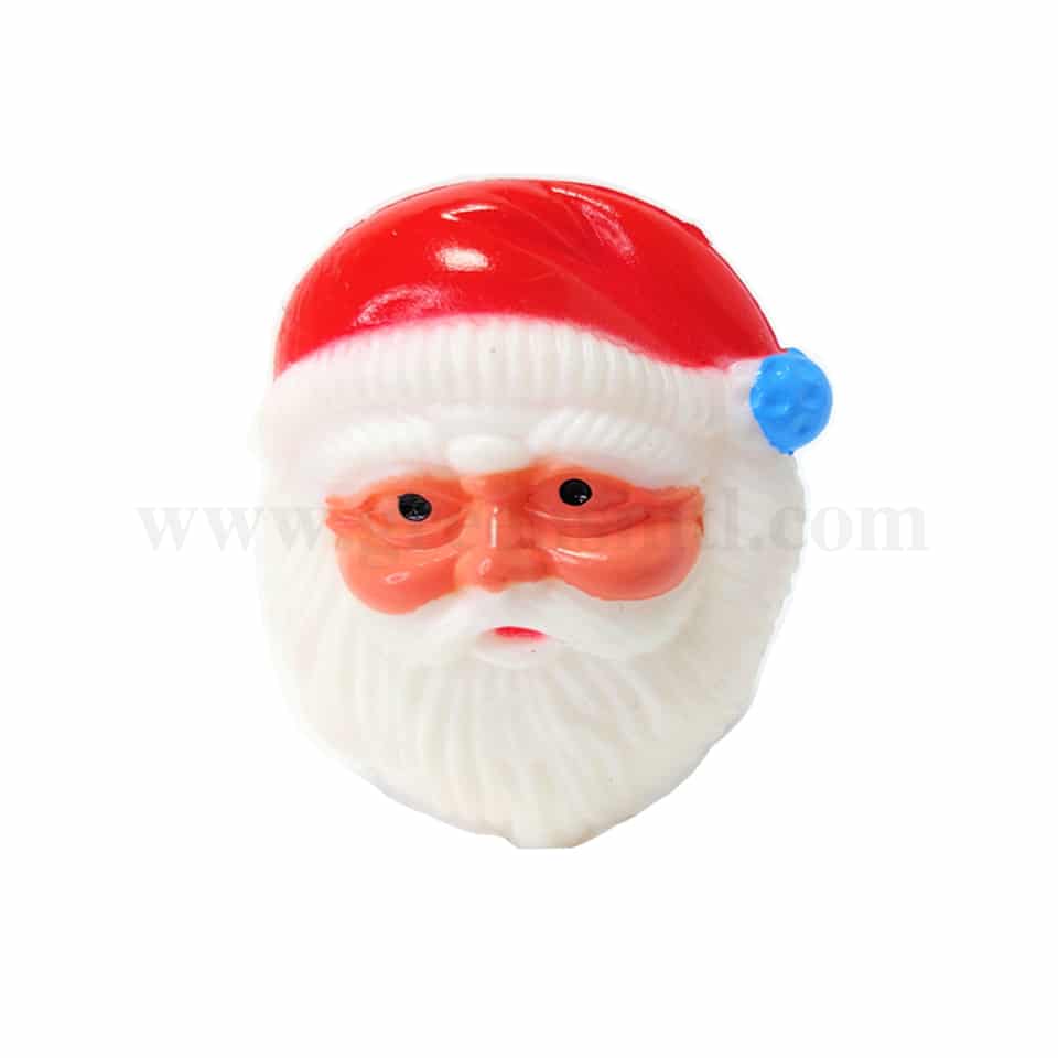 GREENS CHOICE Christmas Cake Topper- Santa Claus Face 30 mm-50 Pcs