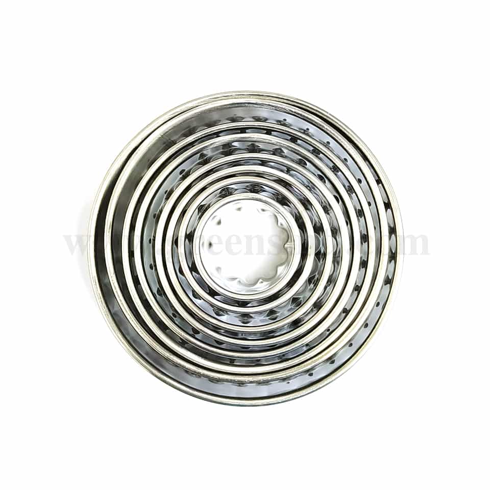 GREENS CHOICE Fluted Round Cutter Set of 8