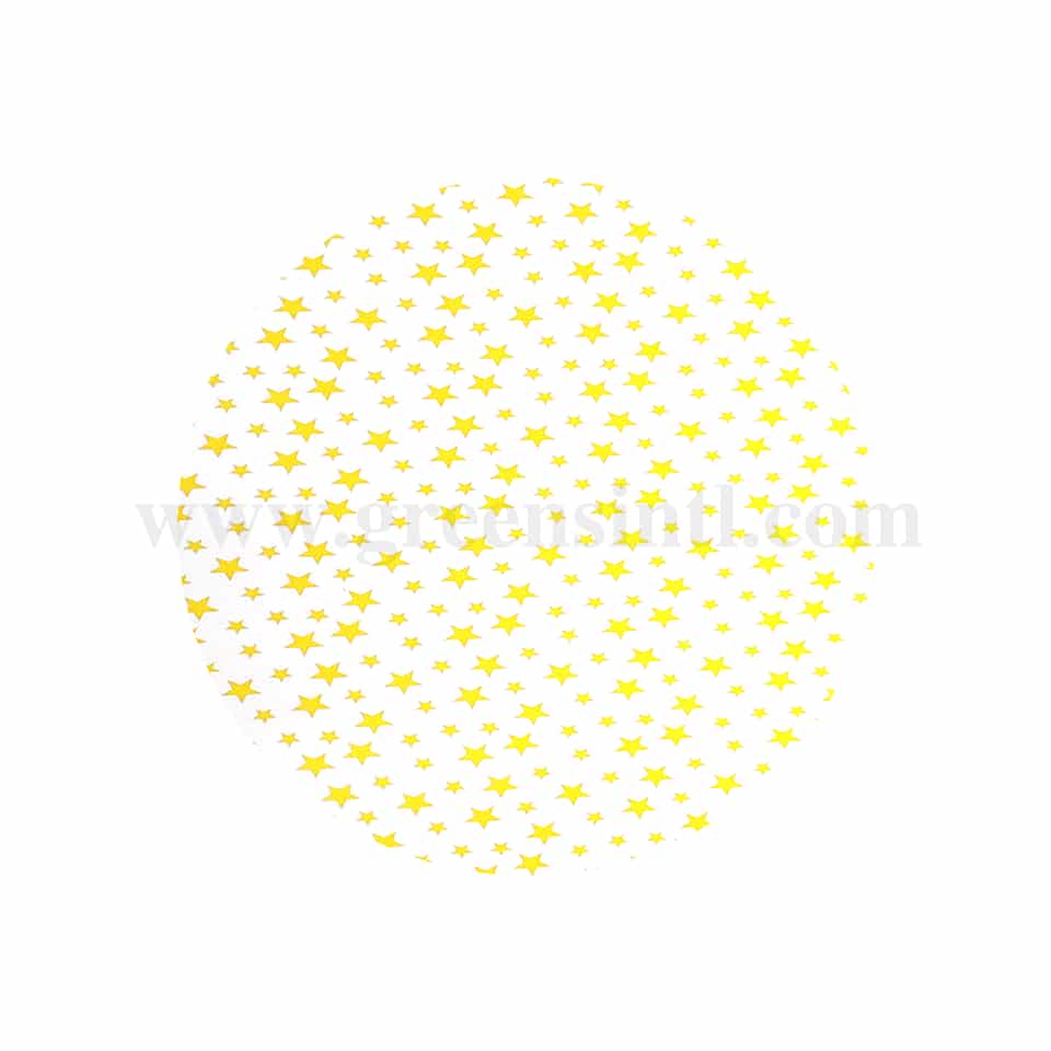 GREENS CHOICE Chocolate Transfer Sheet Star Pattern Yellow 250 x 350 mm-50 Sheets