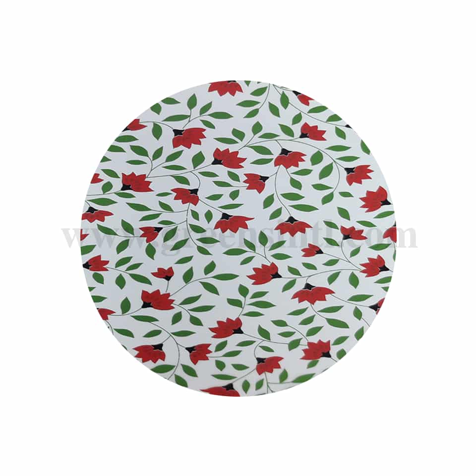 GREENS CHOICE Chocolate Transfer Sheet Floral Red Green and Black 250 x 350 mm-5 Sheets