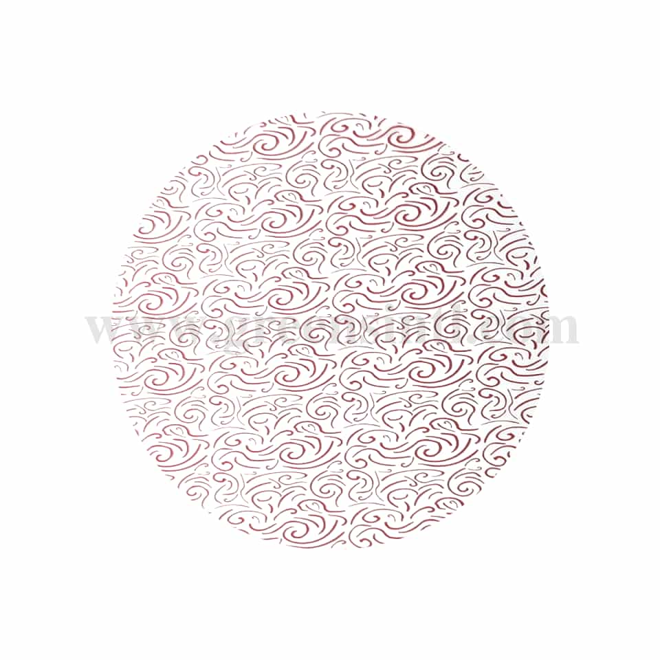 GREENS CHOICE Chocolate Transfer Sheet Arabesques Pattern Red 250 x 350 mm-5 Sheets