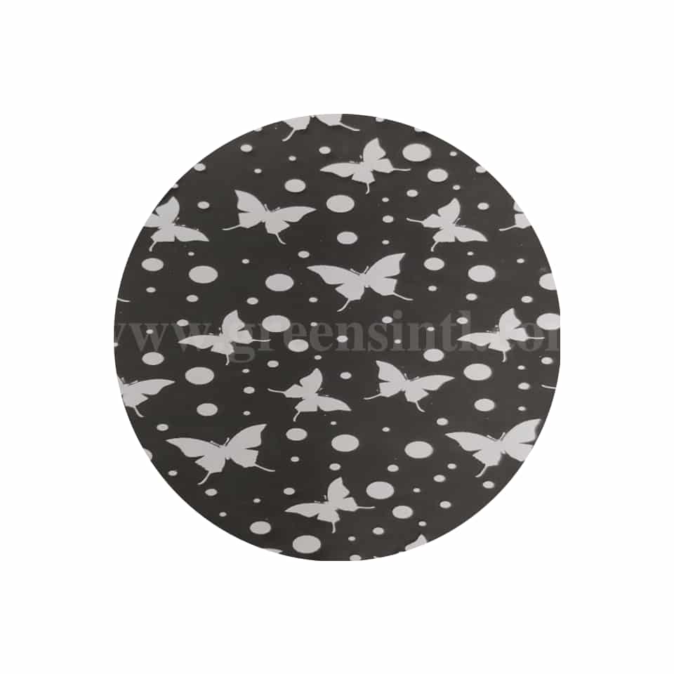 GREENS CHOICE Chocolate Transfer Sheet Butterflies White 250 x 350 mm-5 Sheets