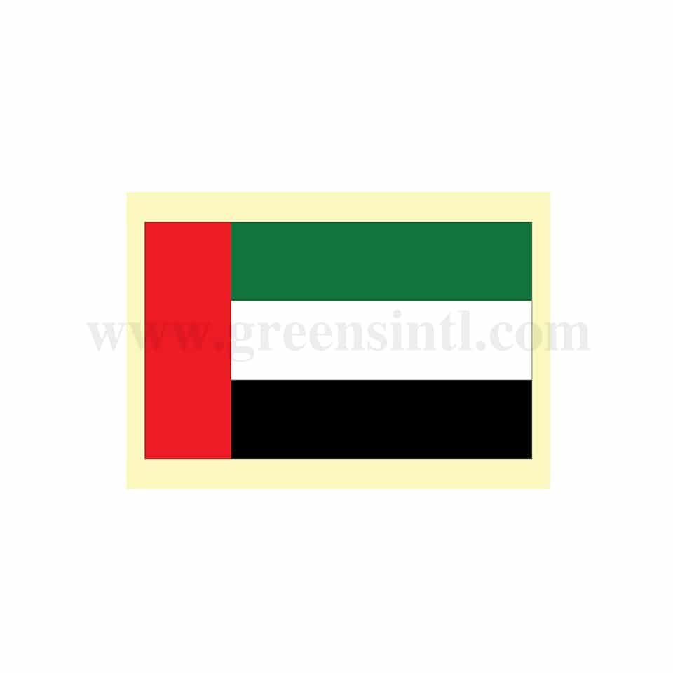 GREENS CHOICE Chocolate Transfer Sheet UAE Flag Rectangle 70 x 30 mm-12 graphics-5 sheets