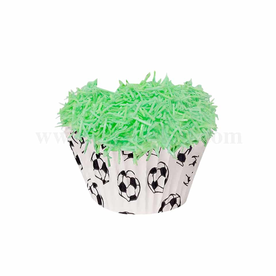 GREENS Cupcake Cases With Soccer Design- 12 Pcs