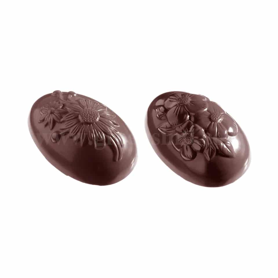 CHOCOLATE WORLD Chocolate Mould Egg Flowers 94x64x H34 mm