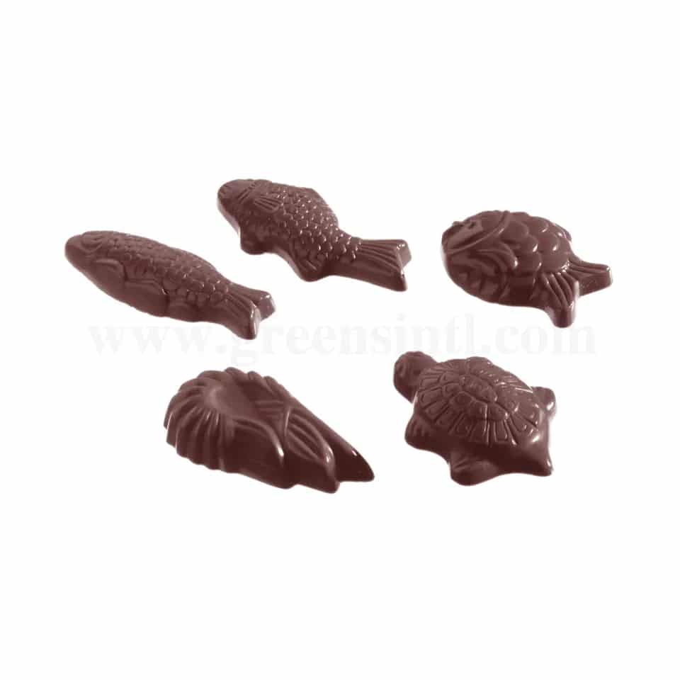 CHOCOLATE WORLD Chocolate Mould Karak Sea Animals 38x20xh7mm- 5 Fig