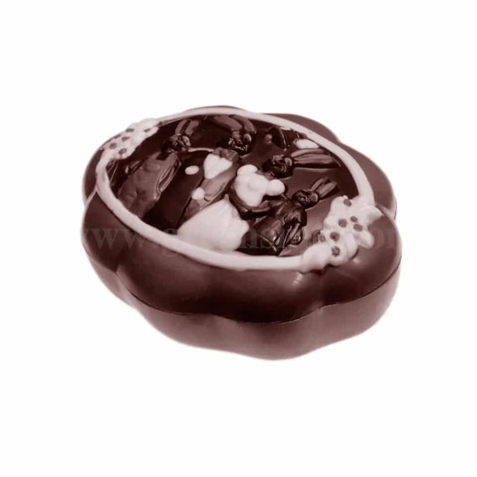 CHOCOLATE WORLD Chocolate Mould Hare Family Bonbonniere 137x112xh35mm