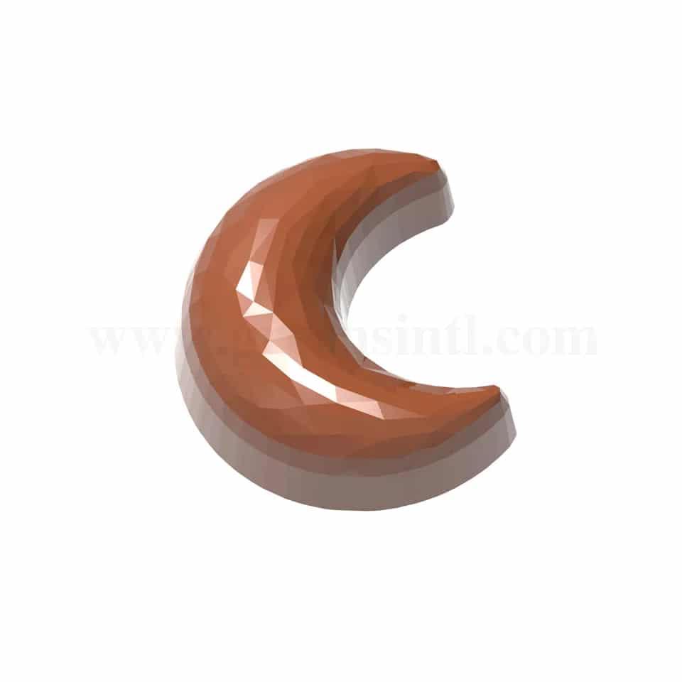 CHOCOLATE WORLD Chocolate Mould Half Moon Facet 35x31xh16.5 mm