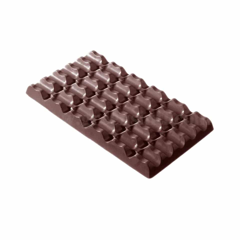 CHOCOLATE WORLD Chocolate Mould Tablet 6x6 Long 219x116xh17 mm