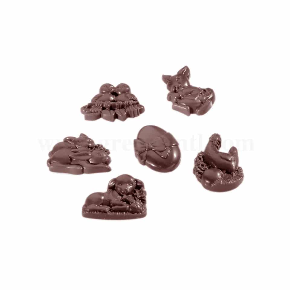 CHOCOLATE WORLD Chocolate Mould Easter Garnish 45x35xh8 mm-6 Fig