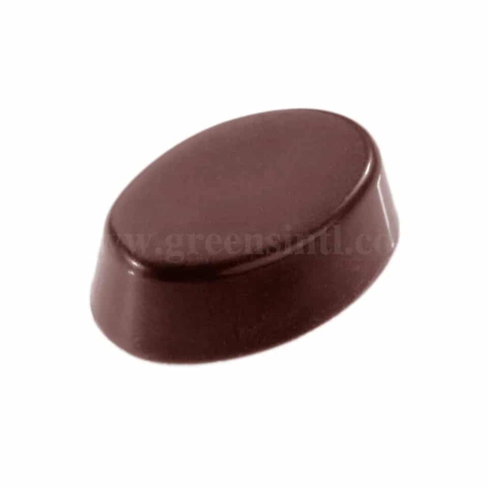 CHOCOLATE WORLD Chocolate Mould Oval Plain 33x22xh12 mm