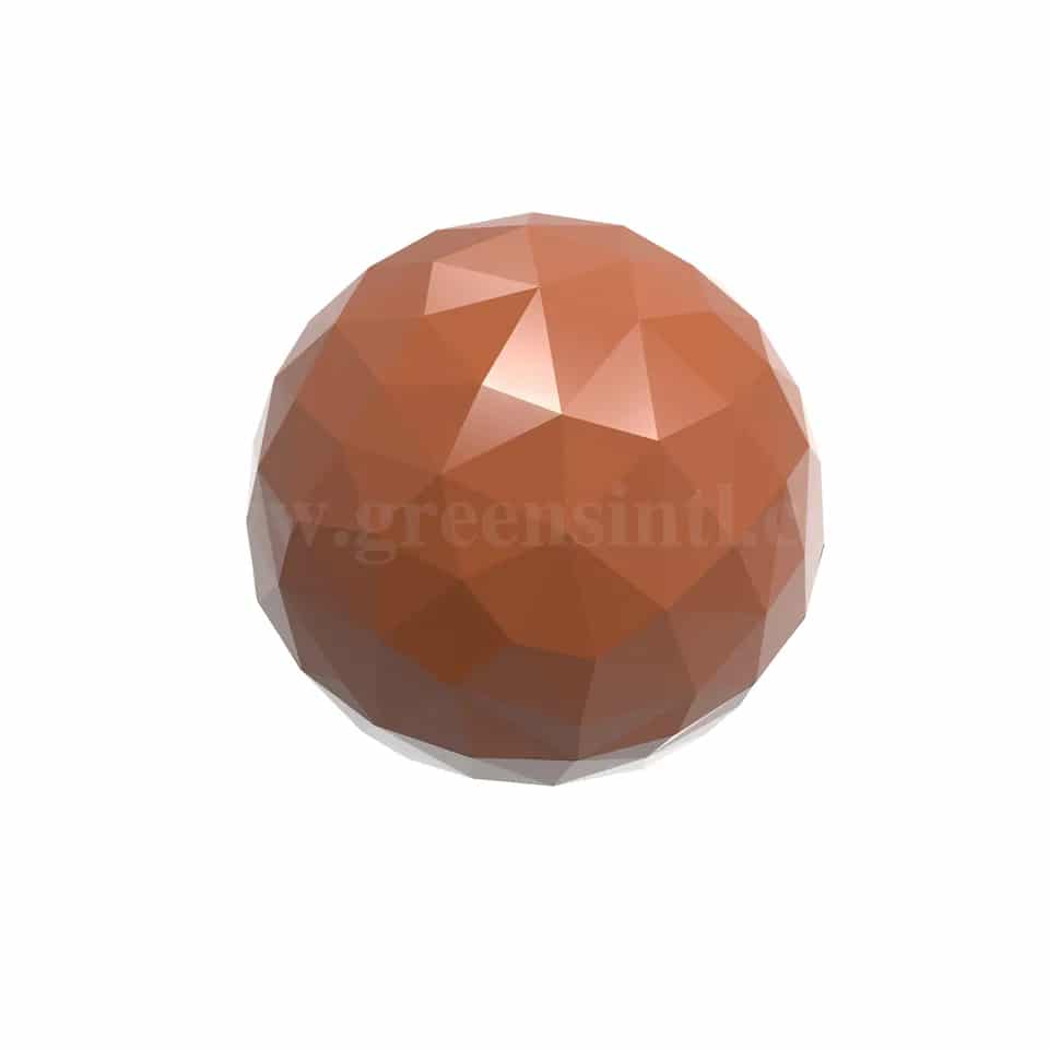 CHOCOLATE WORLD Chocolate Mould Half Sphere Facet 25 mm