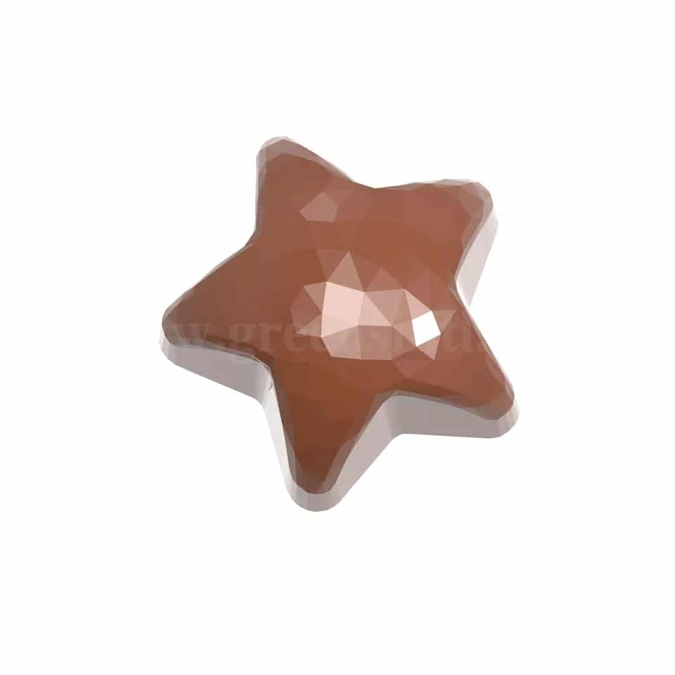 CHOCOLATE WORLD Chocolate Mould Star Facet 35.5x35.5xh17 mm