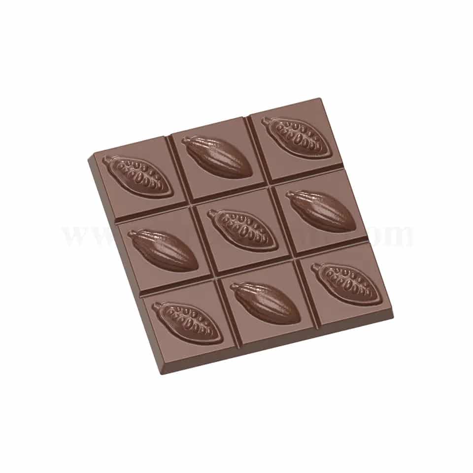 CHOCOLATE WORLD Chocolate Mould Tablet Cocoa Bean 100x100xh15 mm