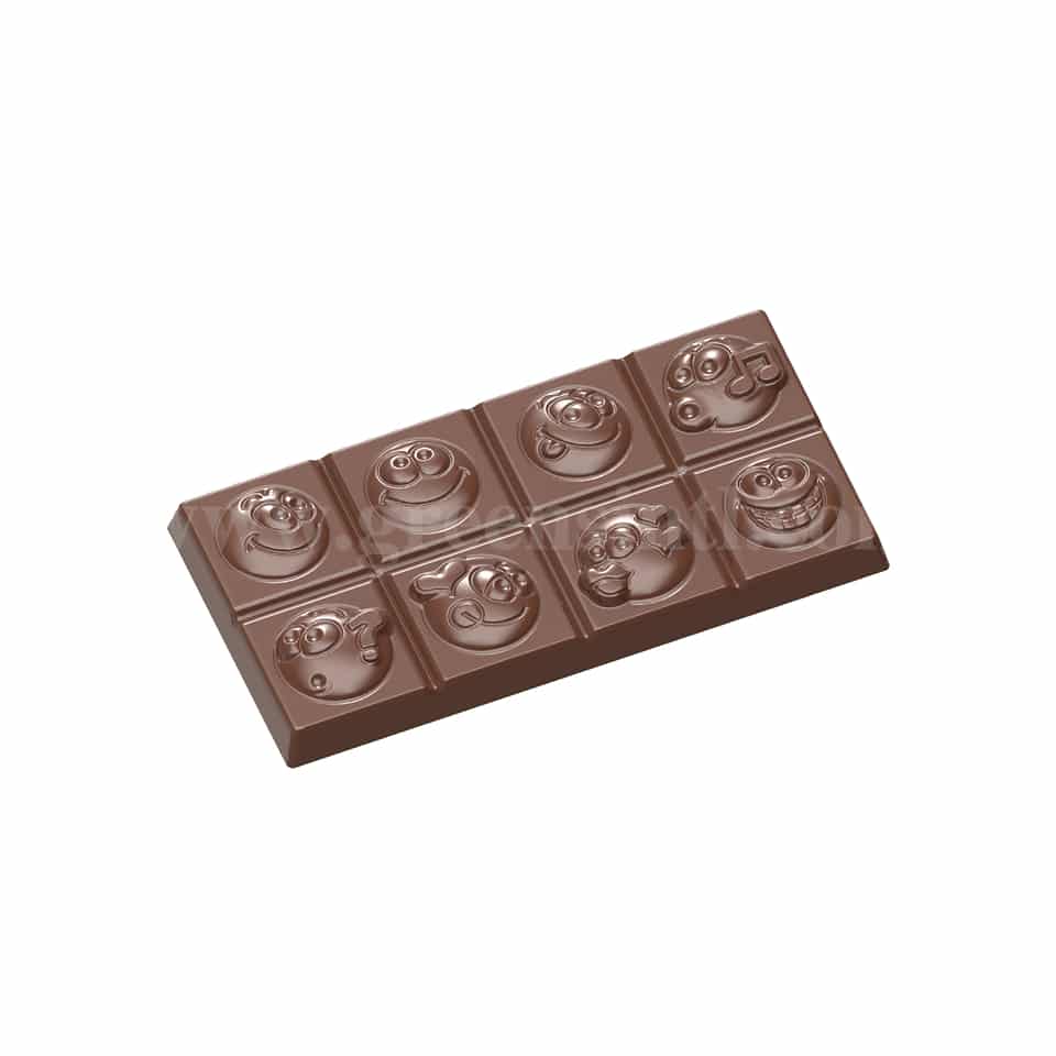 CHOCOLATE WORLD Chocolate Mould Tablet Smiley 97 x 48 x h 8 mm