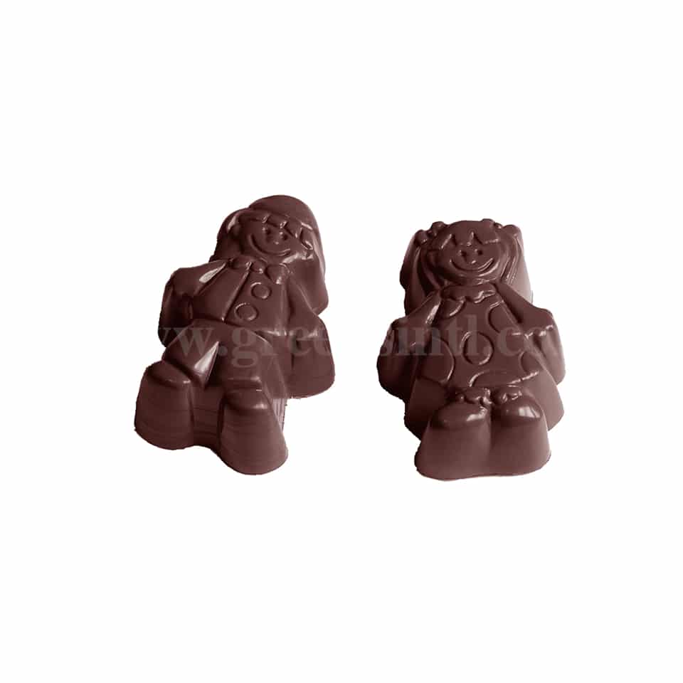 CHOCOLATE WORLD Chocolate Mould Mini Kids 2 Fig 39 x 28 x h 15 mm