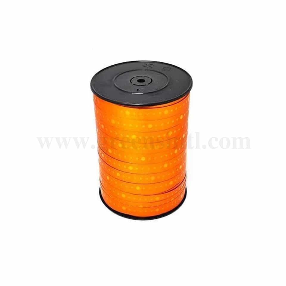 GREENS CHOICE Gift Ribbon Orange With Dot 228 m x 10 mm