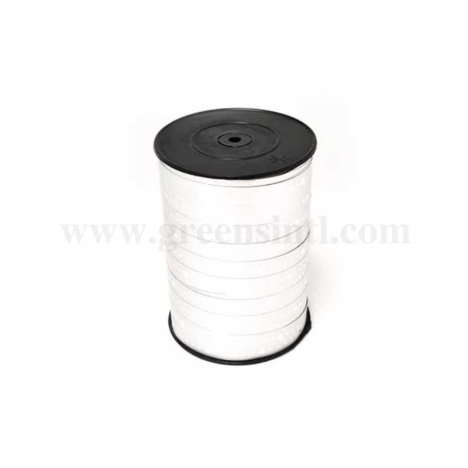 GREENS CHOICE Gift Ribbon Silver With Dot 228 m x 10 mm