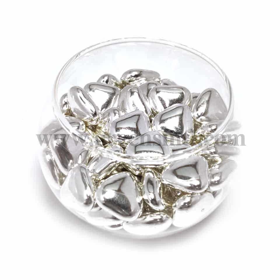 CONFETTI Dragees Mini Heart Silver - 1Kg