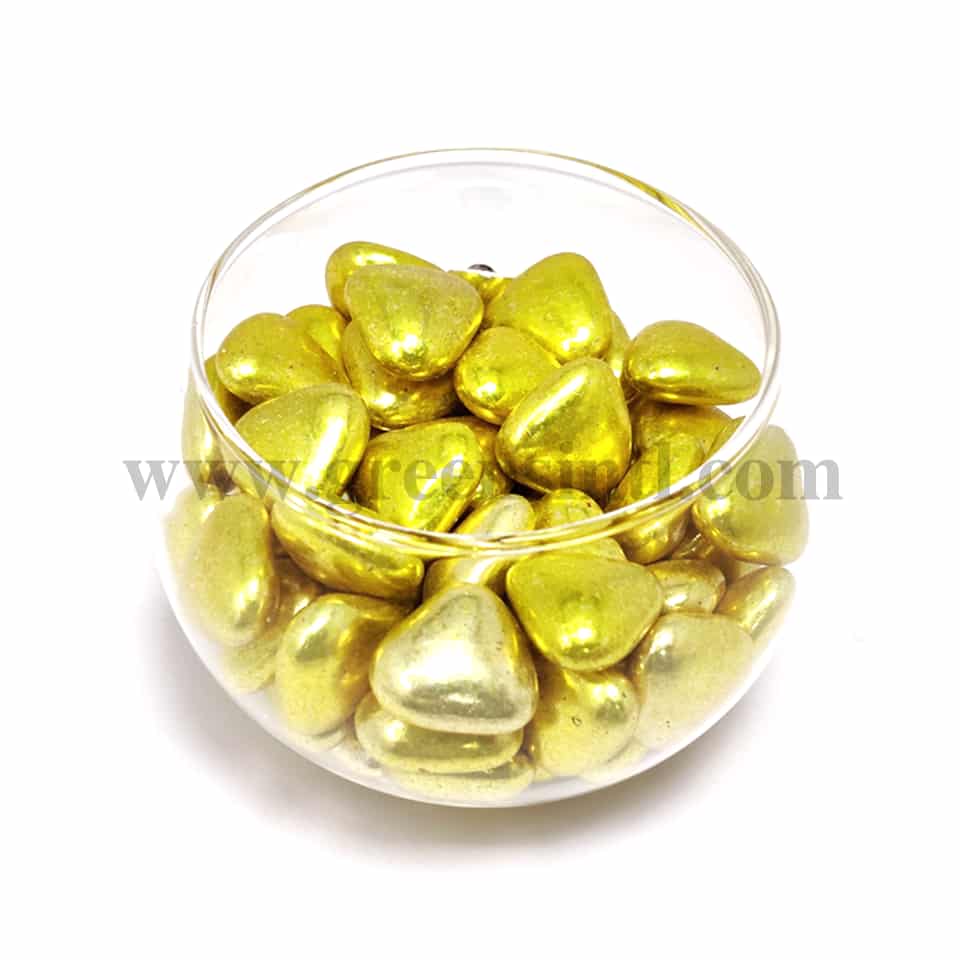CONFETTI Dragees Mini Heart Gold - 1Kg
