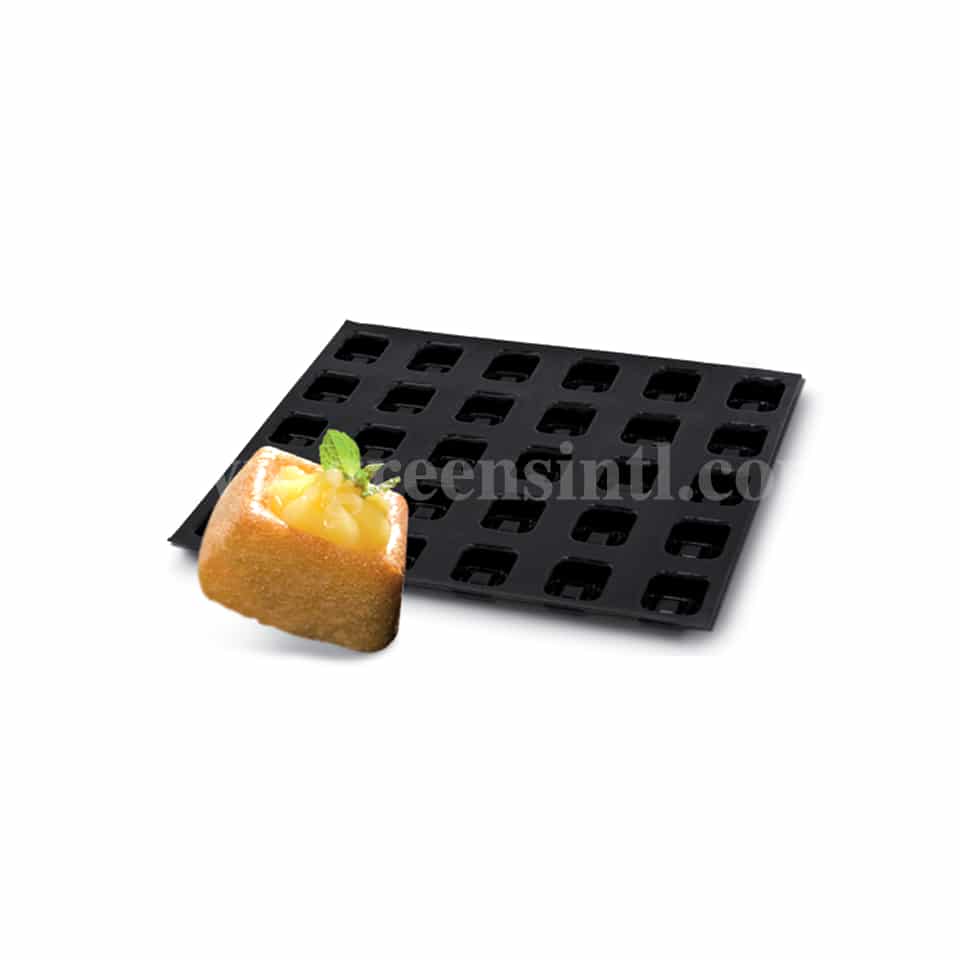 SASA DEMARLE Flexipan Mini Square Savarins 37x37mm, 30 Indents