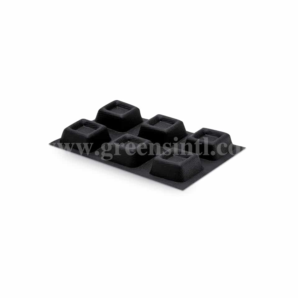 SASA DEMARLE Square Savarin 70x70mm, 6 Indents