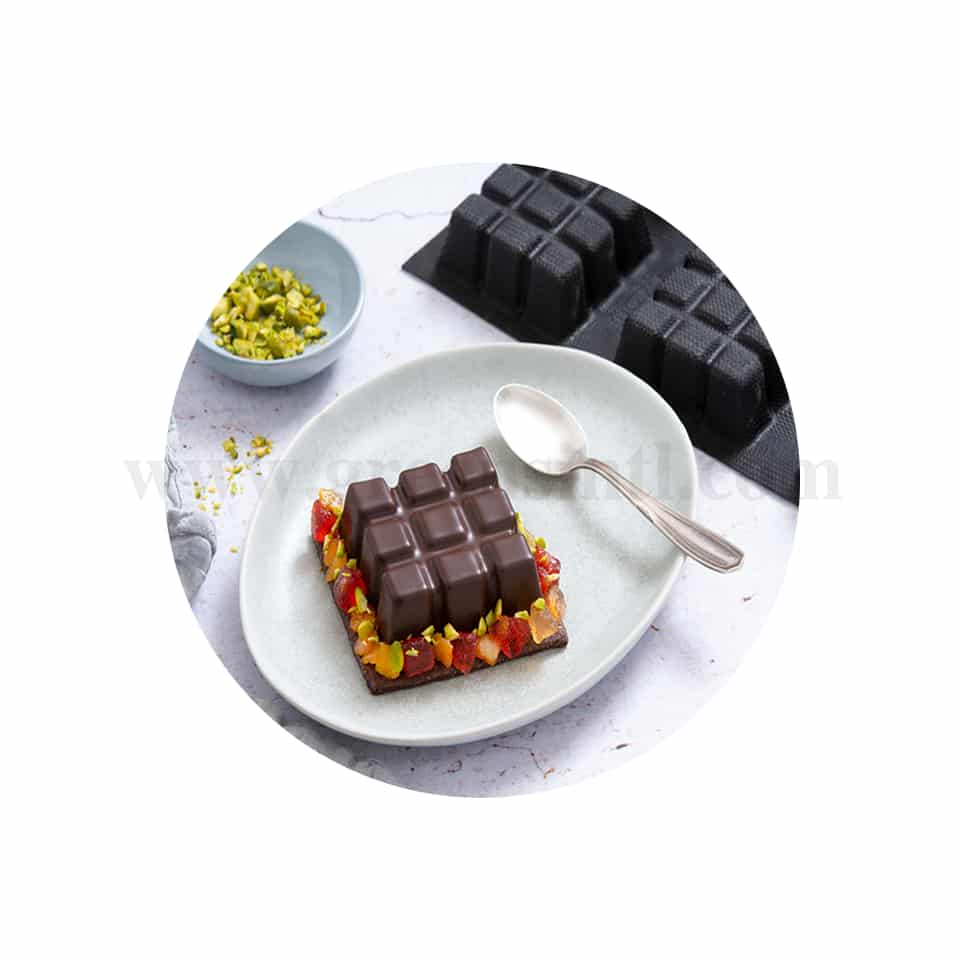 SASA DEMARLE Flexipan Origine Chocolate Bar 70x70x30 mm -6 Indents