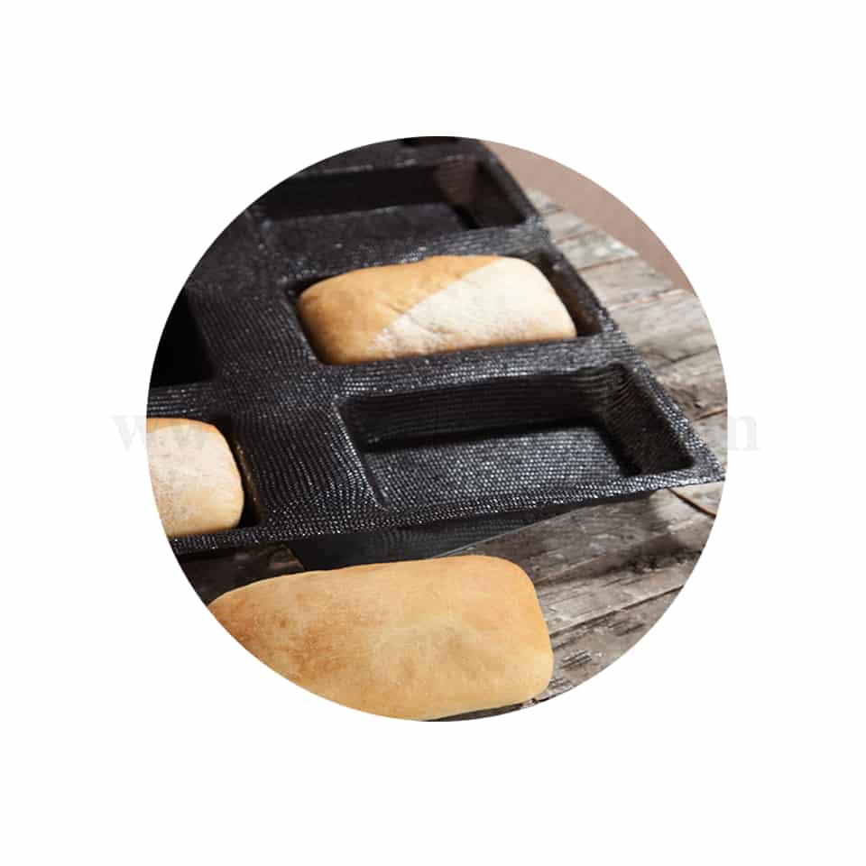 DEMARLE Flexipan Air Silform Rectangular Bread 128 x 85 mm-10 Indents