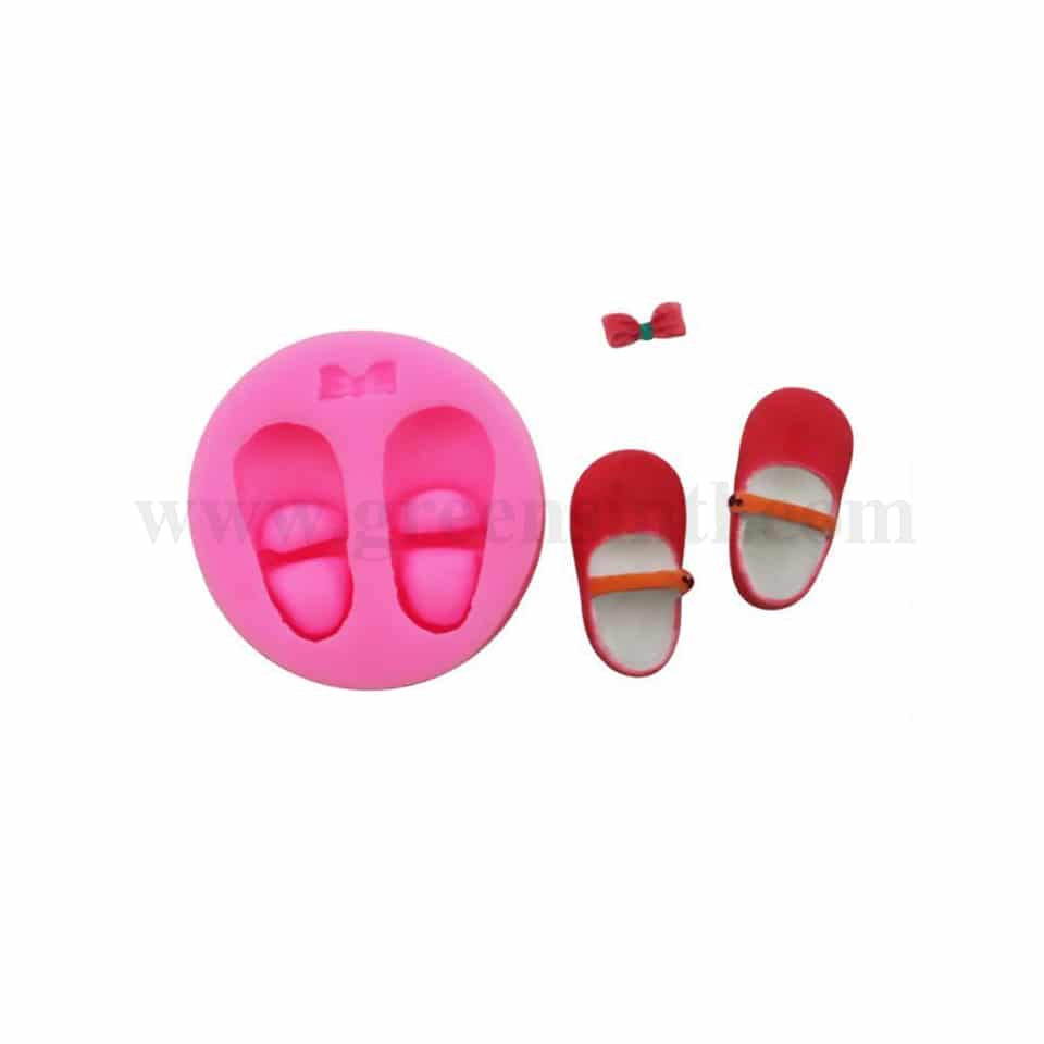 GREENS Silicone Mould Baby Shoes 60 mm