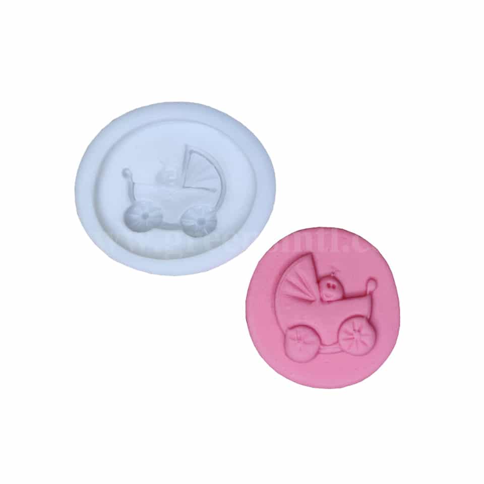 GREENS Silicone Mould Mini Baby Stroller D 70 mm