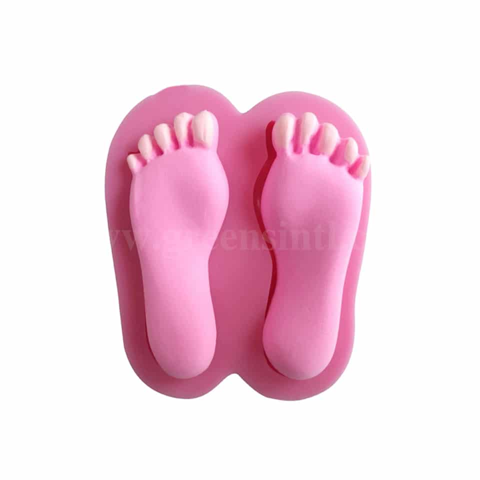 GREENS Silicone Mould Baby Feet 70 x 70 mm