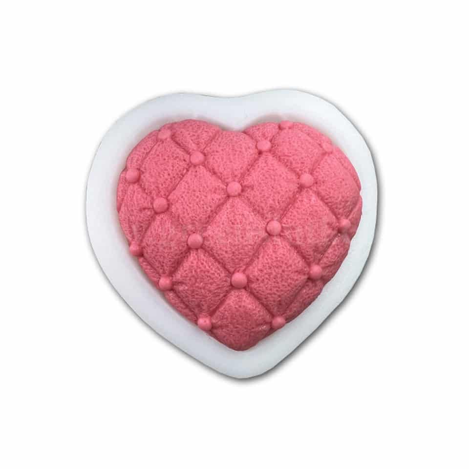 GREENS Silicone Mould 3D Embossed Heart 70 x 70 mm