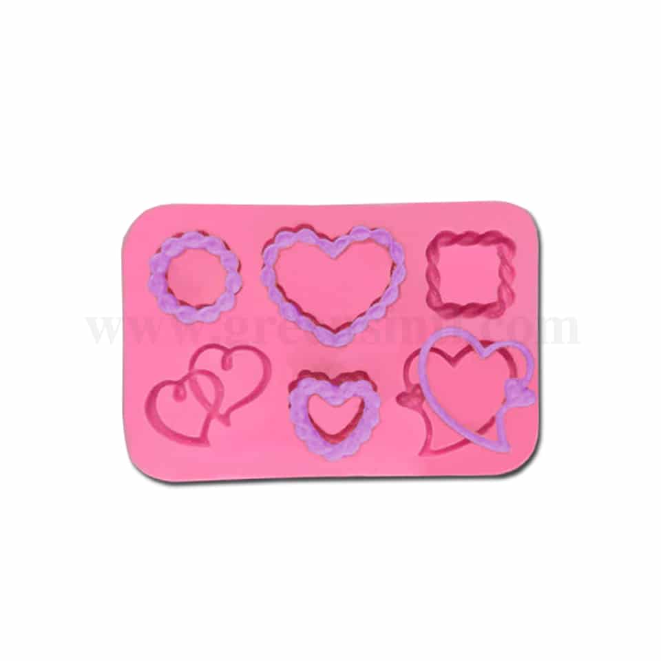 GREENS Silicone Mould Love Decorations 90 x 61 mm