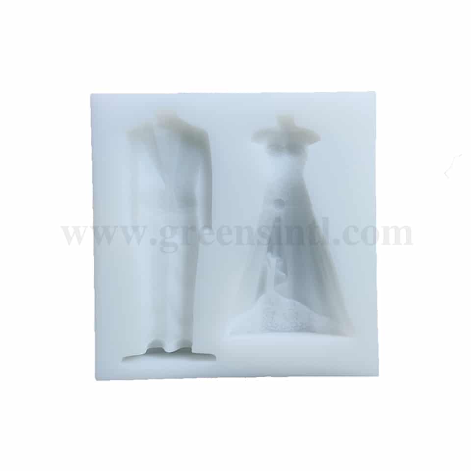 GREENS Silicone Mould Wedding Dress For Couple 95 x 90 mm