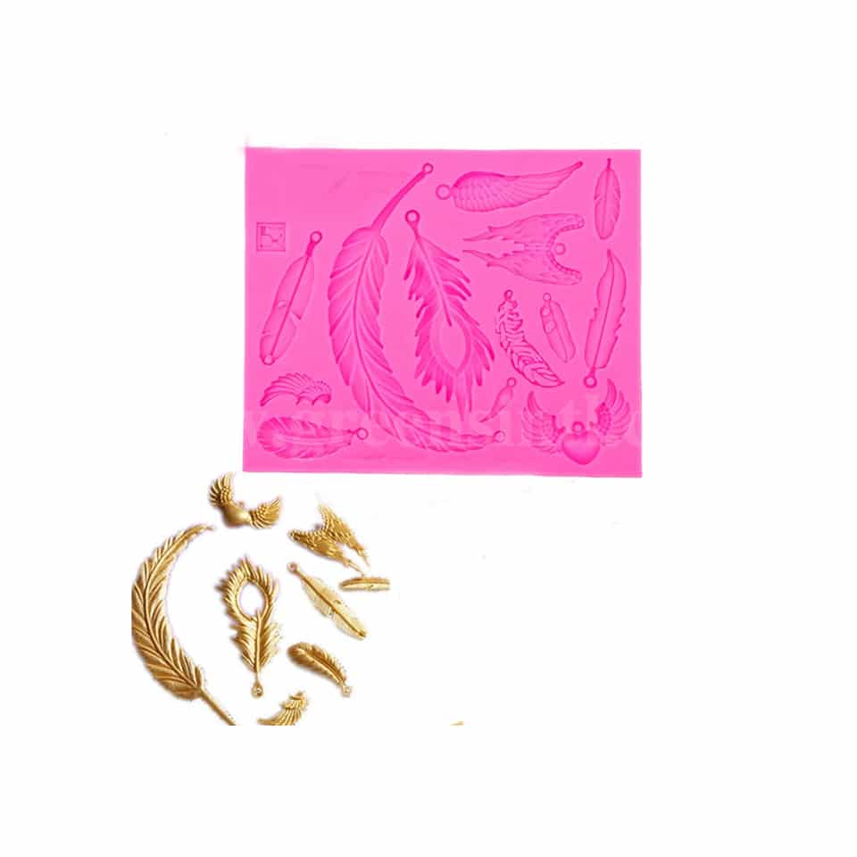 GREENS Silicone Mould Feathers 120 x 99 mm