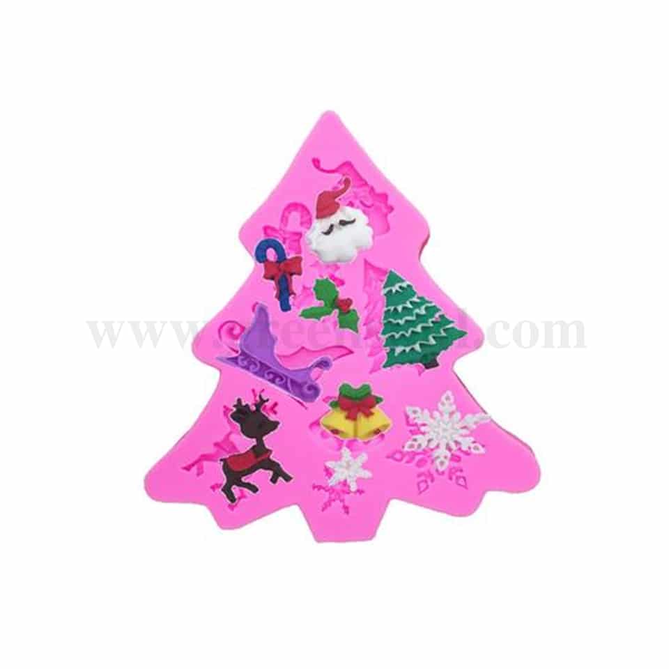 GREENS Silicone Mould Christmas Decorations 100 x 70 mm