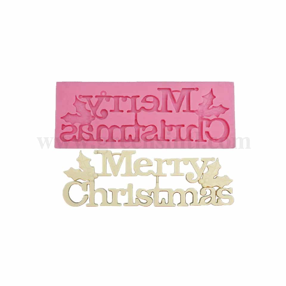GREENS Silicone Mould Merry Christmas 201 x 78 mm