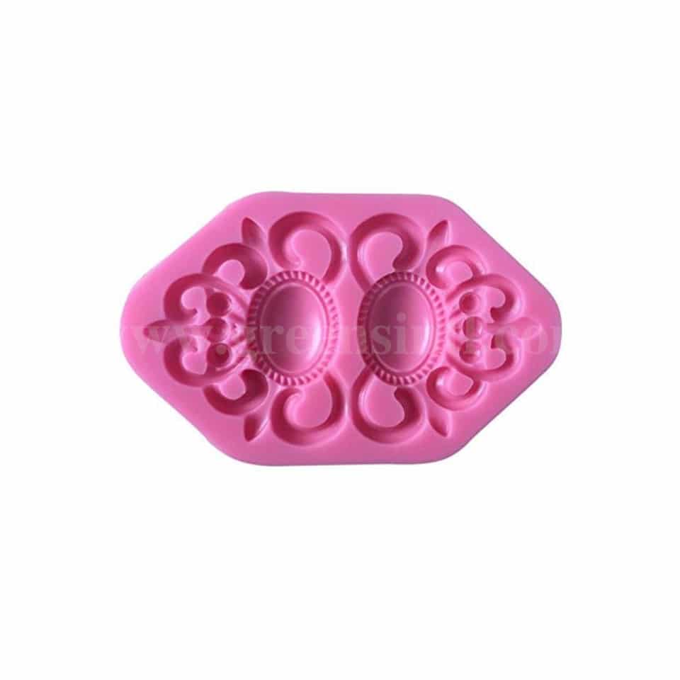 GREENS Silicone Mould Jewel Brooch 105 x 67mm