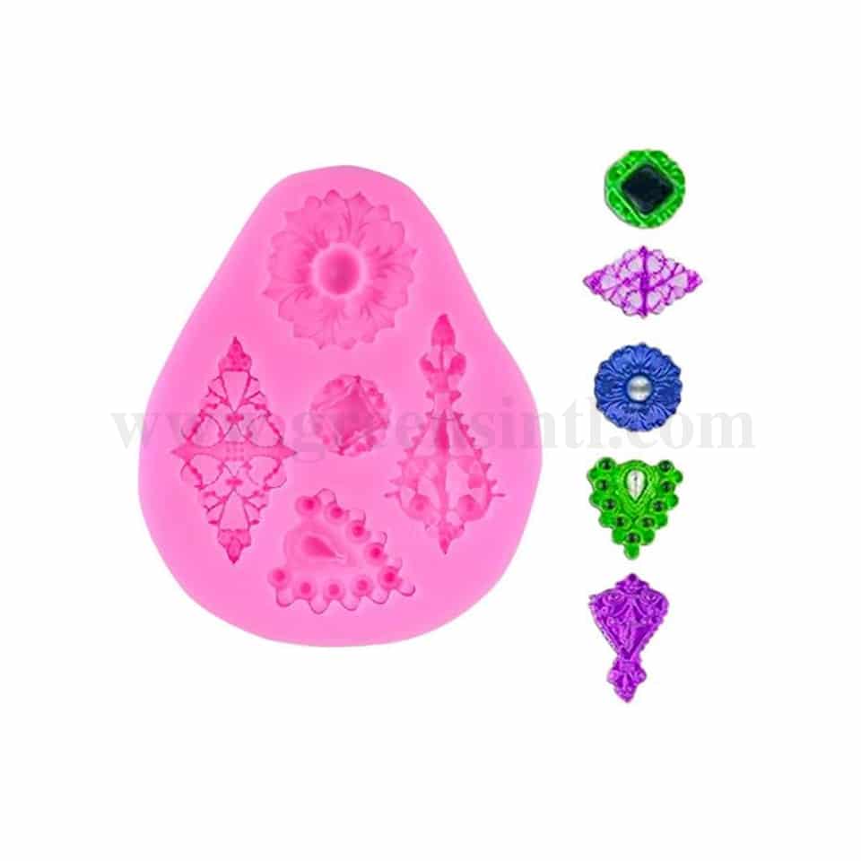 GREENS Silicone Mould Jewels 87 x 75mm