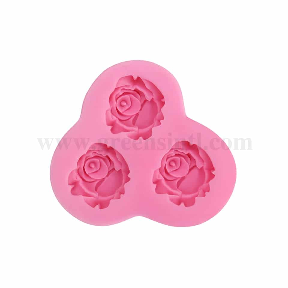 GREENS Silicone Mould Rose Flower D65 mm