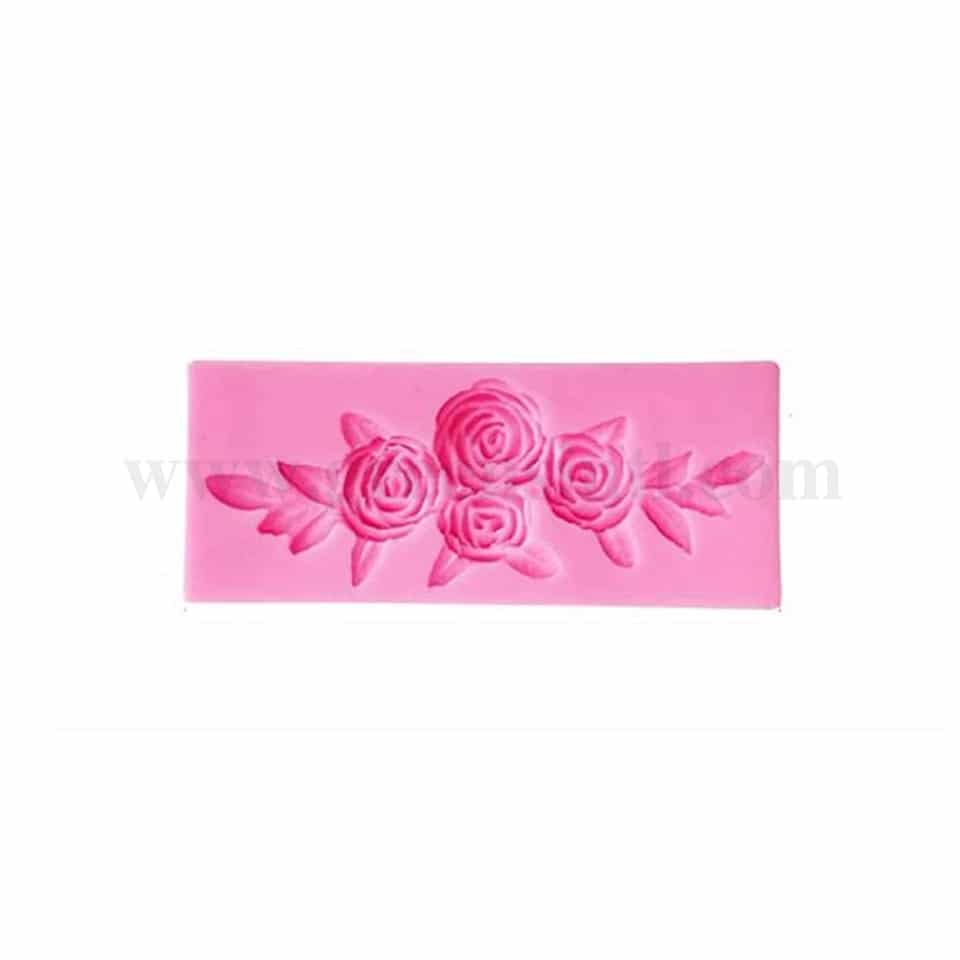 GREENS Silicone Mould Flower Border 109 x 38mm