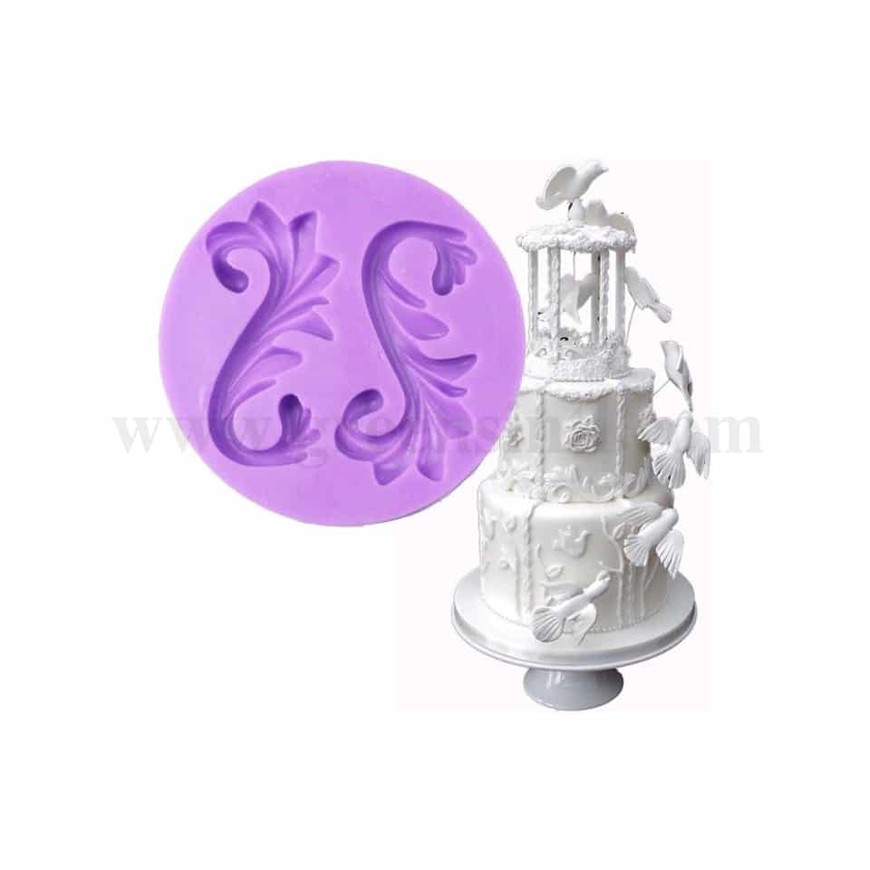 GREENS Silicone Mould Boroque Border Designs D 100mm