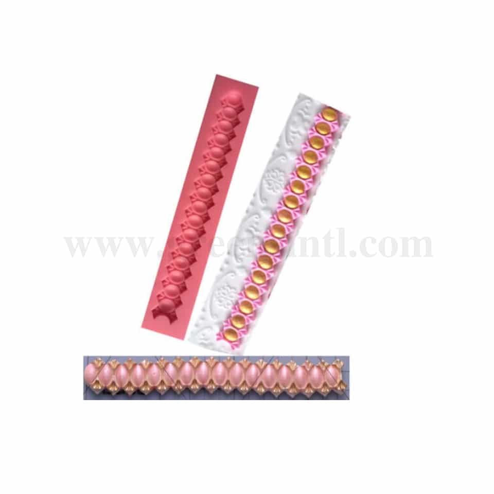 GREENS Silicone Mould Jewel Border Design