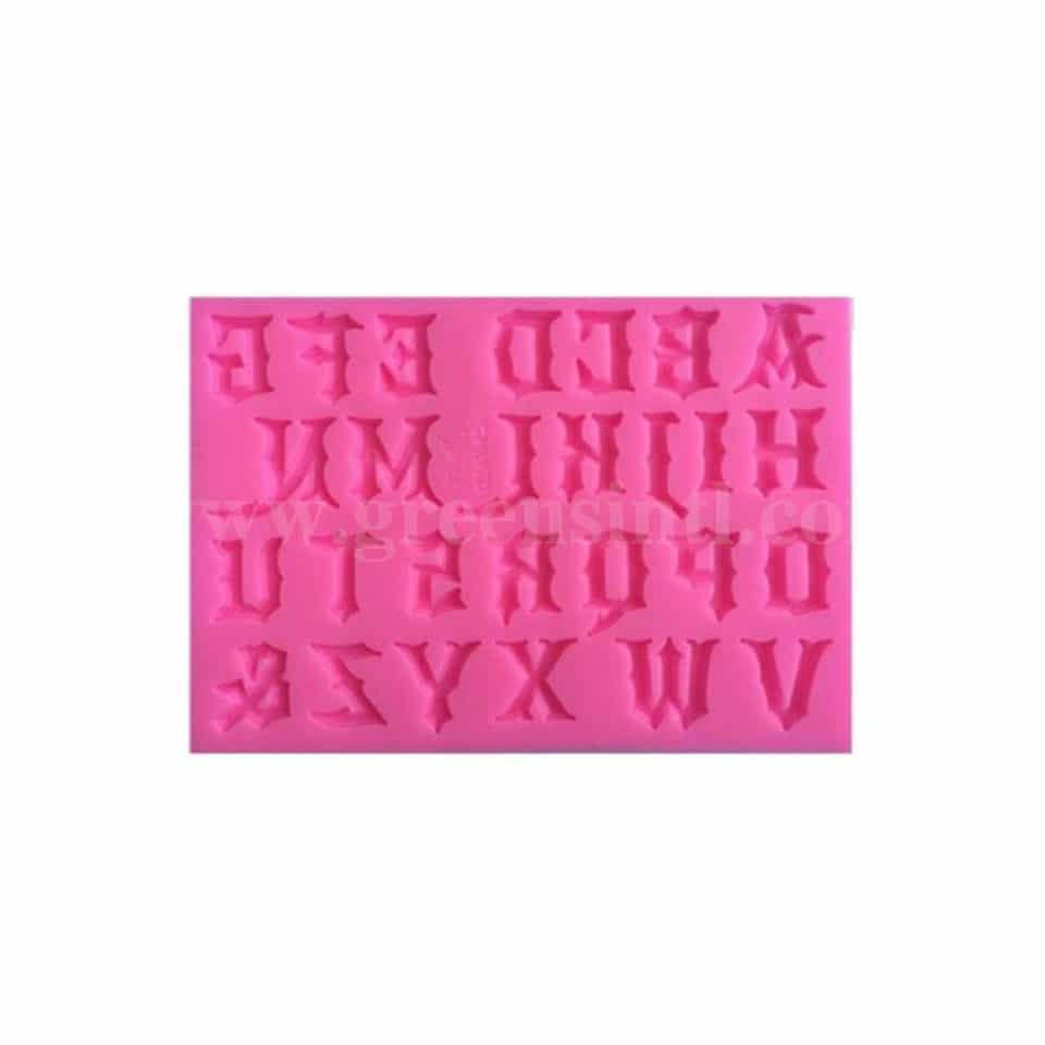 GREENS Silicone Mould Uppercase Alphabets 154 x 100mm