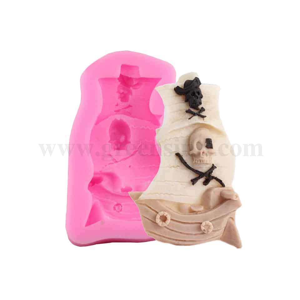 GREENS Silicone Mould Pirate Ship 80 x 60 mm