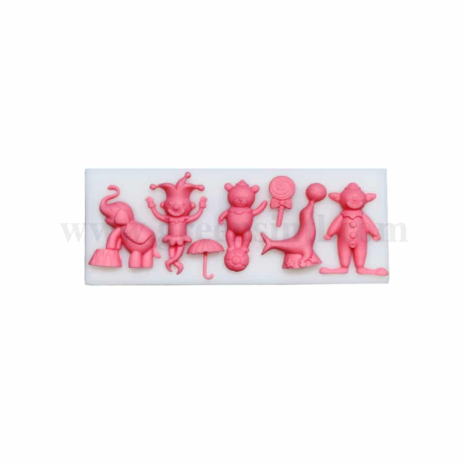GREENS Silicone Mould Circus Theme 65 x 145 mm